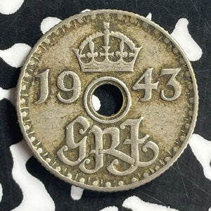 1943 New Guinea 6 Pence Sixpence Lot#T6888 Silver!