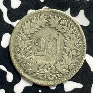 1850-BB Switzerland 20 Rappen Lot#C0456
