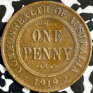1919 Australia 1 Penny Lot#D8639 No Dots