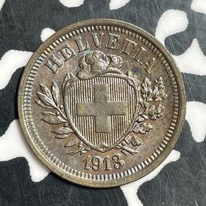 1913-B Switzerland 1 Rappen Lot#T2947 High Grade! Beautiful!