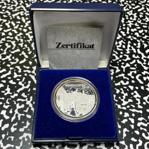1979 Germany "Weinachten" Christmas Medal Lot#B2428 Silver! Proof! W/ Box & COA