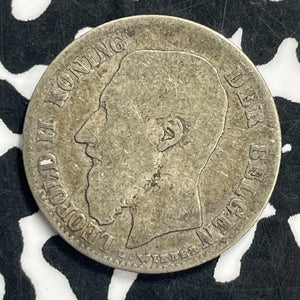 18?8 Belgium 50 Centimes Lot#C0716 Silver!