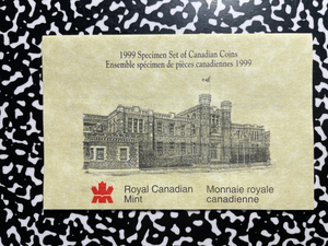 1999 Canada 7x Coin Specimen Set Lot#B2725 With Case & C.O.A.