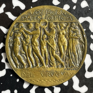 1923 Uruguay Artigas Medal by Belloni Lot#E2491 34mm