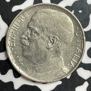 1925-R Italy 50 Centesimi Lot#T2437 Reeded Edge KM#61.2
