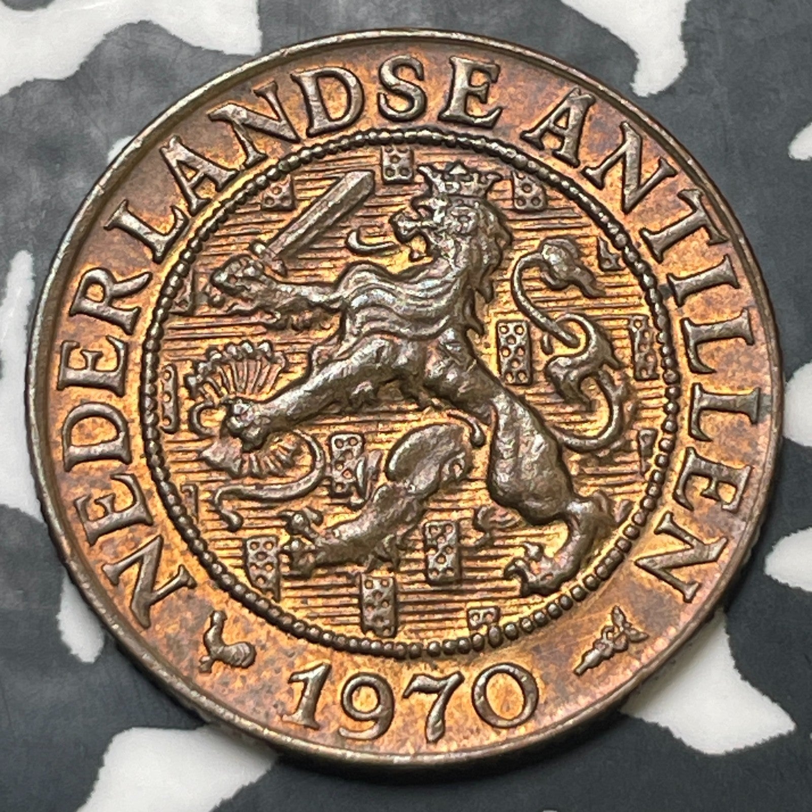 1970 Netherlands Antilles 1 Cent Lot#N3810 High Grade! Beautiful!