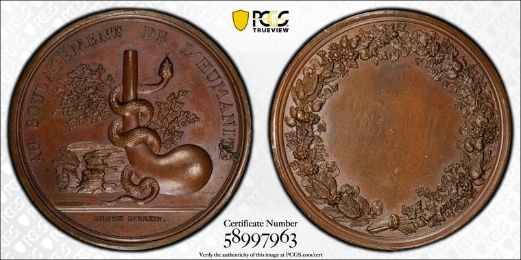 (1803) France Schools Of Pharmacy Medal PCGS SP64 Lot#G4083 Bramsen-264