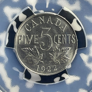 1922 Canada 5 Cents PCGS MS64 Lot#G730 Choice UNC!