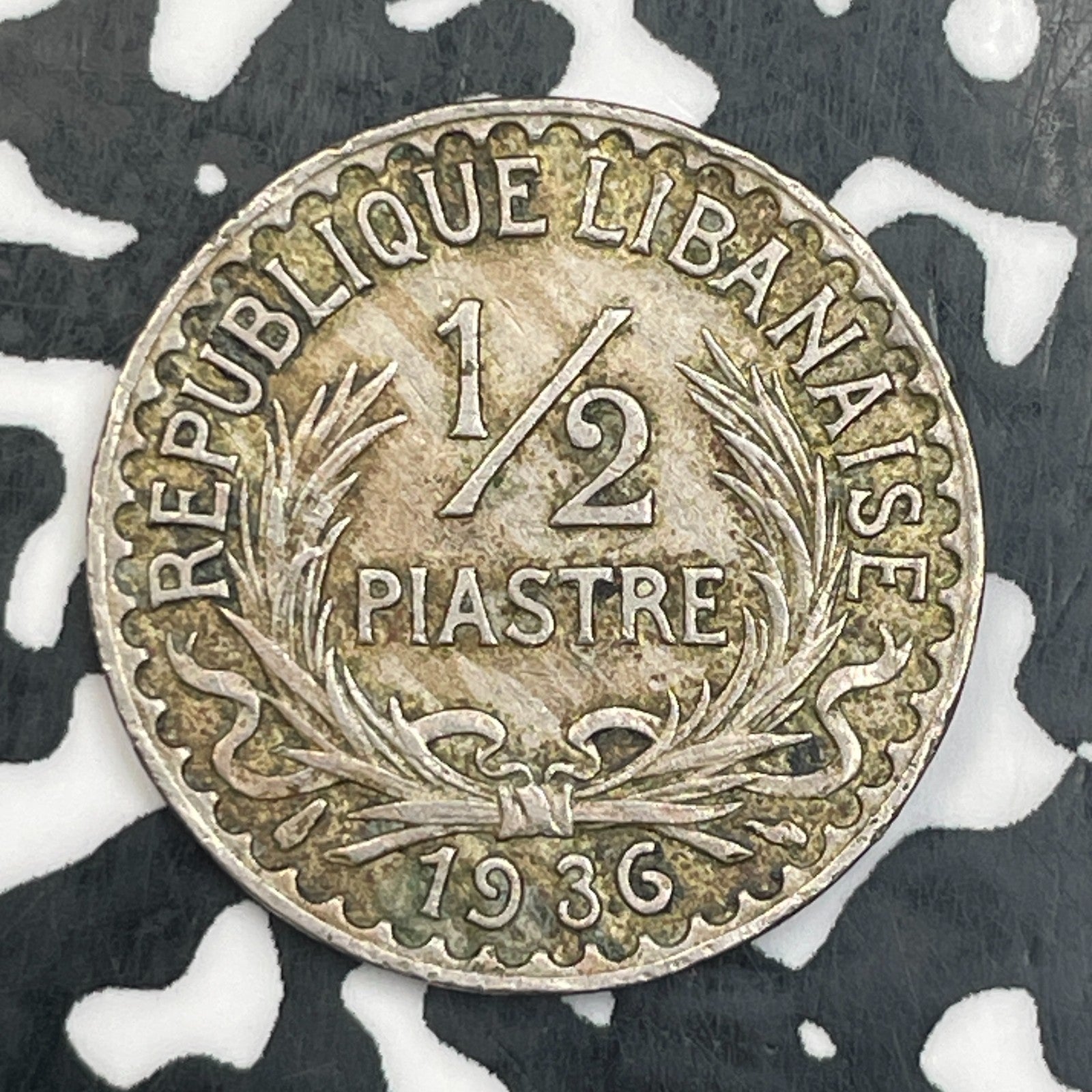 1936 Lebanon 1/2 Piastre Lot#N0009