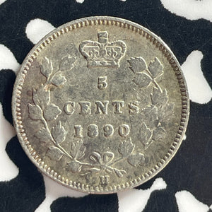 1890-H Canada 5 Cents Lot#T7903 Silver!