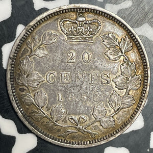 1858 Canada 20 Cents Lot#JM9118 Silver! Nice!