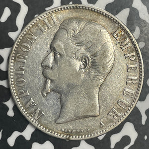 1855-A France 5 Francs Lot#JM9130 Large Silver!