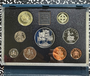 1996 G.B. 9x Coin Proof Set Lot#B2678 Including Silver! With Case & C.O.A.