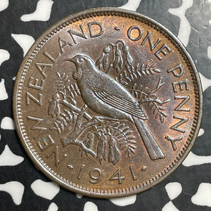 1941 New Zealand 1 Penny Lot#T2979 High Grade! Beautiful! Better Date