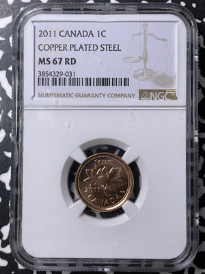 2011 Canada Small Cent NGC MS67RD Lot#G9462 Gem BU! Top Graded!