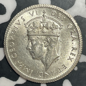 1941-C Newfoundland 5 Cents Lot#T4027 Silver! High Grade! Beautiful!