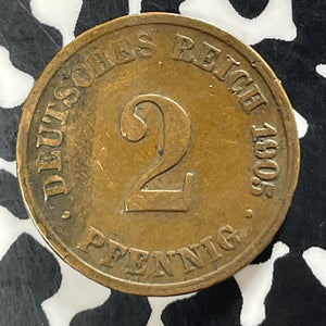 1905-D Germany 2 Pfennig Lot#T4225 Better Date