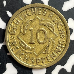 1932-D Germany 10 Pfennig Lot#E7656