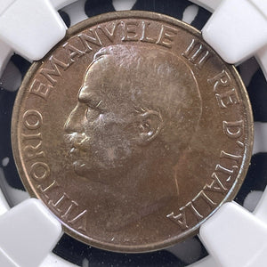 1937-R Italy 10 Centesimi NGC MS64BN Lot#G9151 Choice UNC! KM#60 Bee Reverse