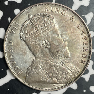 1908-B Straits Settlements $1 Dollar Lot#JM9076 Large Silver! Nice!