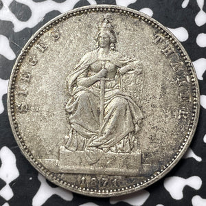1871-A Germany Prussia 1 Thaler Lot#JM7632 Silver! Nice!