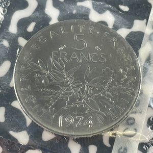1974 France 9x Coin Mint Set Lot#B2398 Including Silver! With Case & C.O.A.