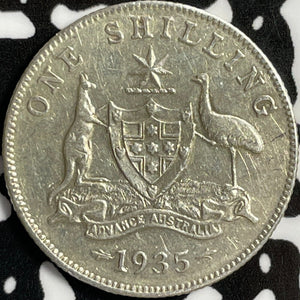 1935 Australia 1 Shilling Lot#E0508 Silver! Nice!