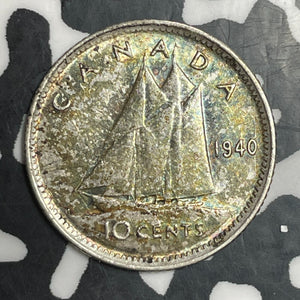 1940 Canada 10 Cents Lot#T2664 Silver! Nice!