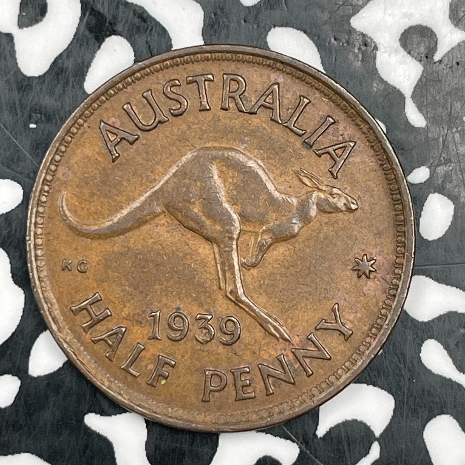 1939 Australia 1/2 Penny Half Penny Lot#N0929 Low Mintage, KM#41