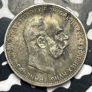 1916 Austria 1 Corona Lot#E8269 Silver!