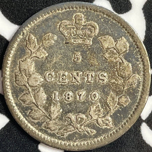 1870 Canada 5 Cents Lot#D9621 Silver!