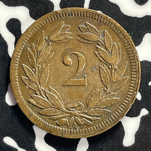 1891-A Switzerland 2 Rappen Lot#T9459 Nice!
