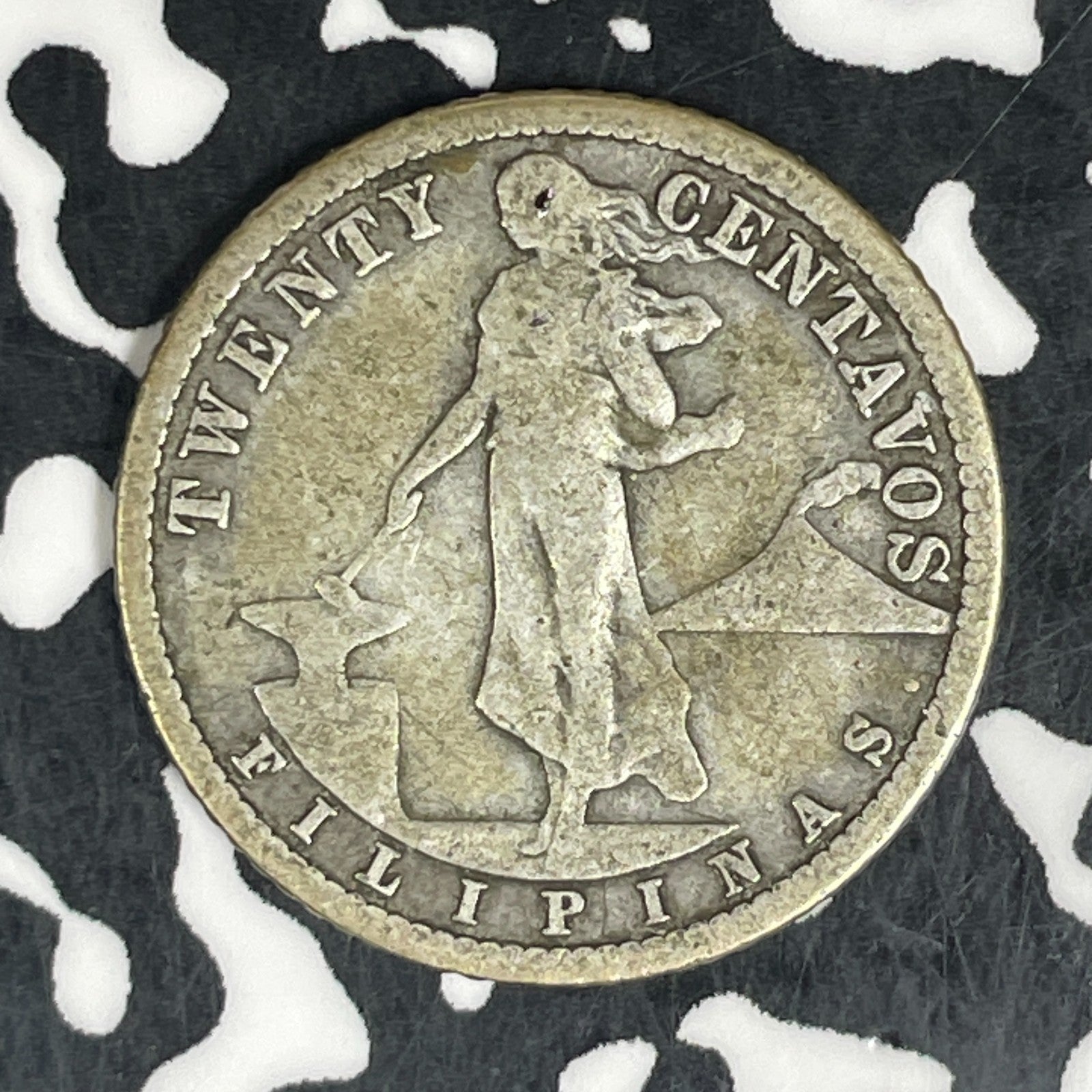 1917-S U.S. Philippines 20 Centavos Lot#C6231 Silver!