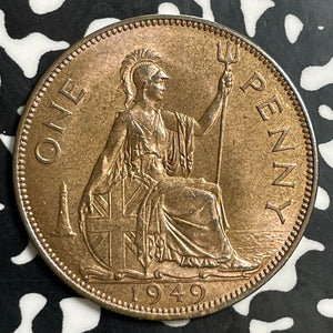 1949 Great Britain 1 Penny Lot#E9055 High Grade! Beautiful!