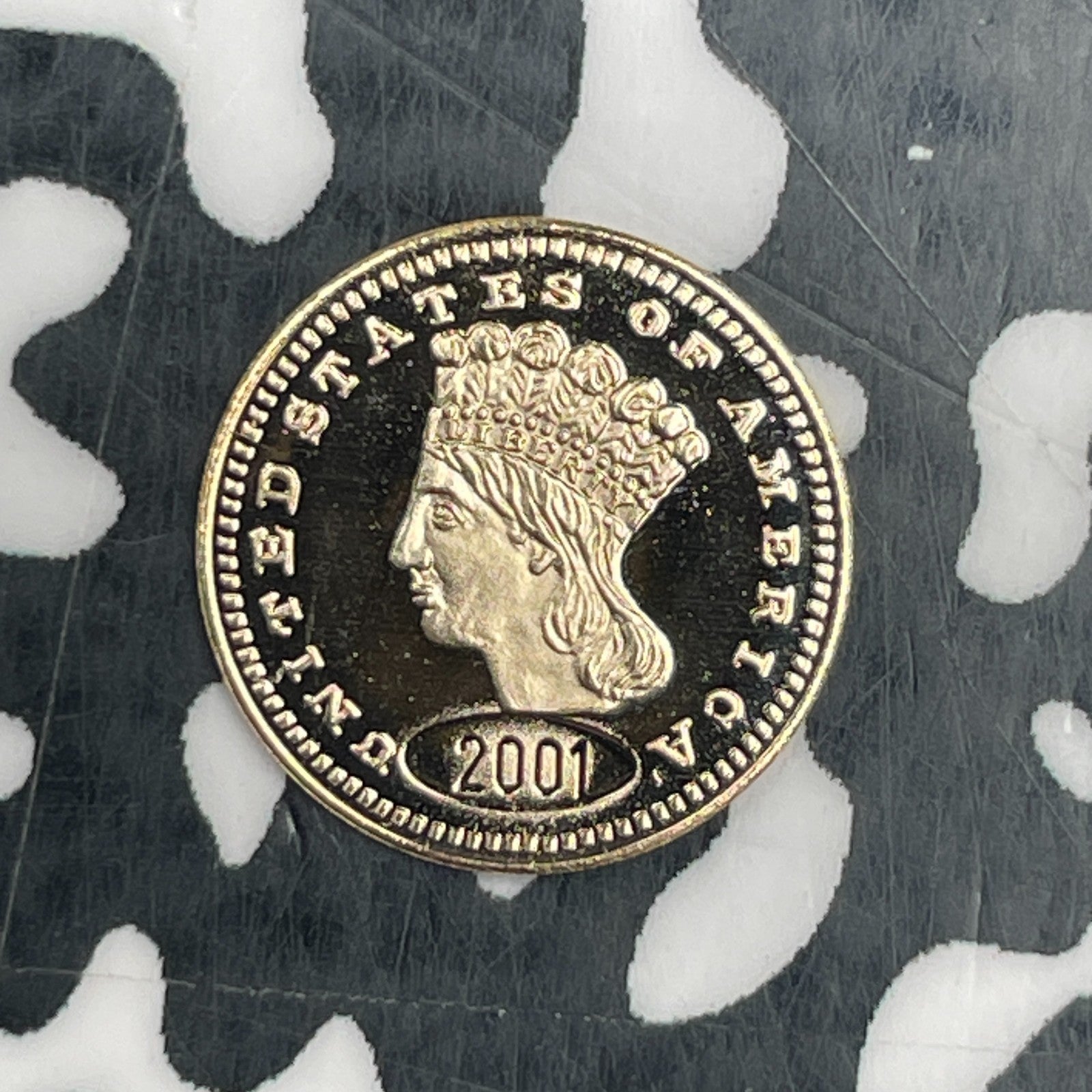 2001 Liberia Indian Princess $10 Dollars Lot#JM1943 Gold! Proof!