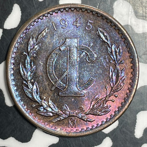 1945-Mo Mexico 1 Centavo Lot#T2751 High Grade! Beautiful!