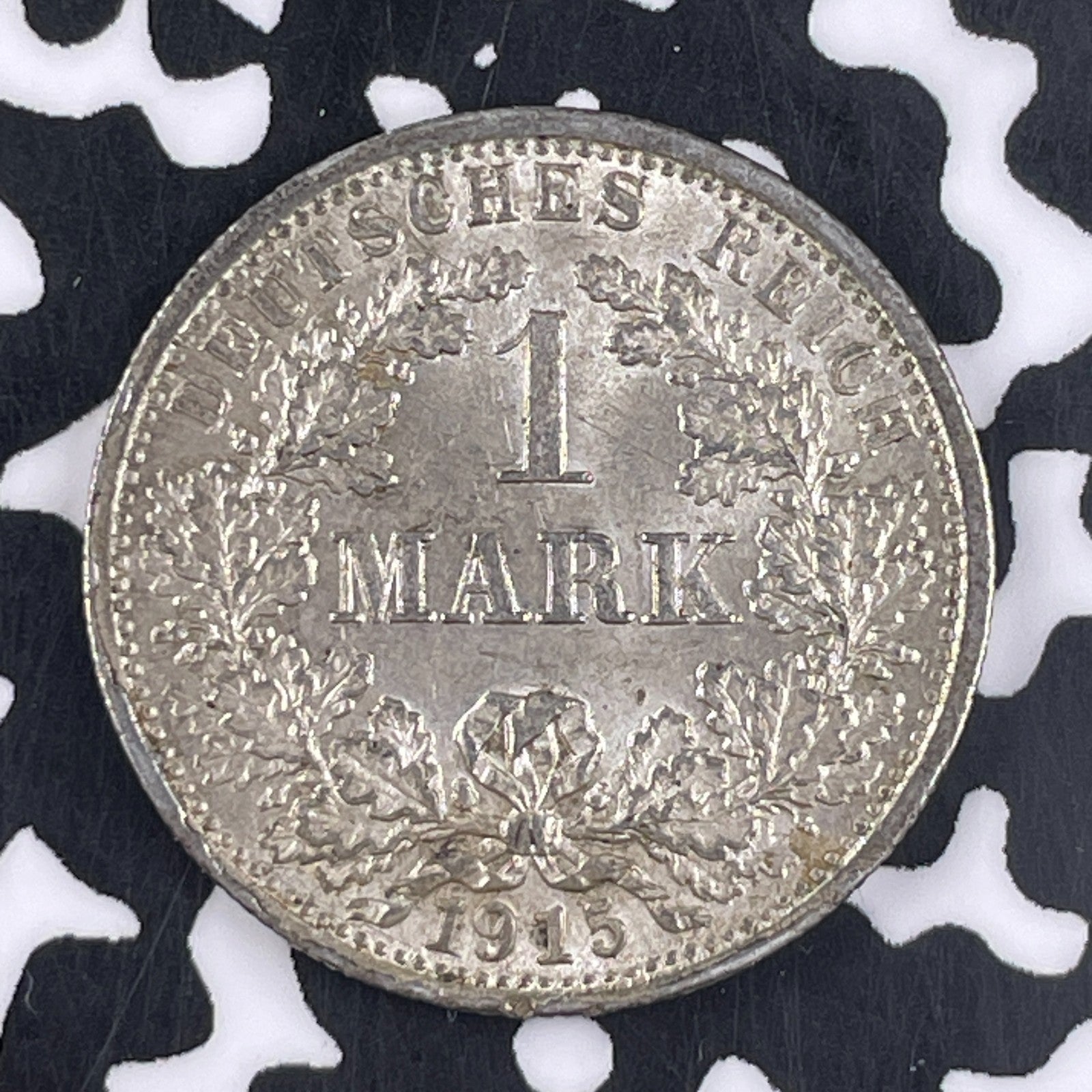 1915-F Germany 1 Mark Lot#F2600 Silver! High Grade! Beautiful!