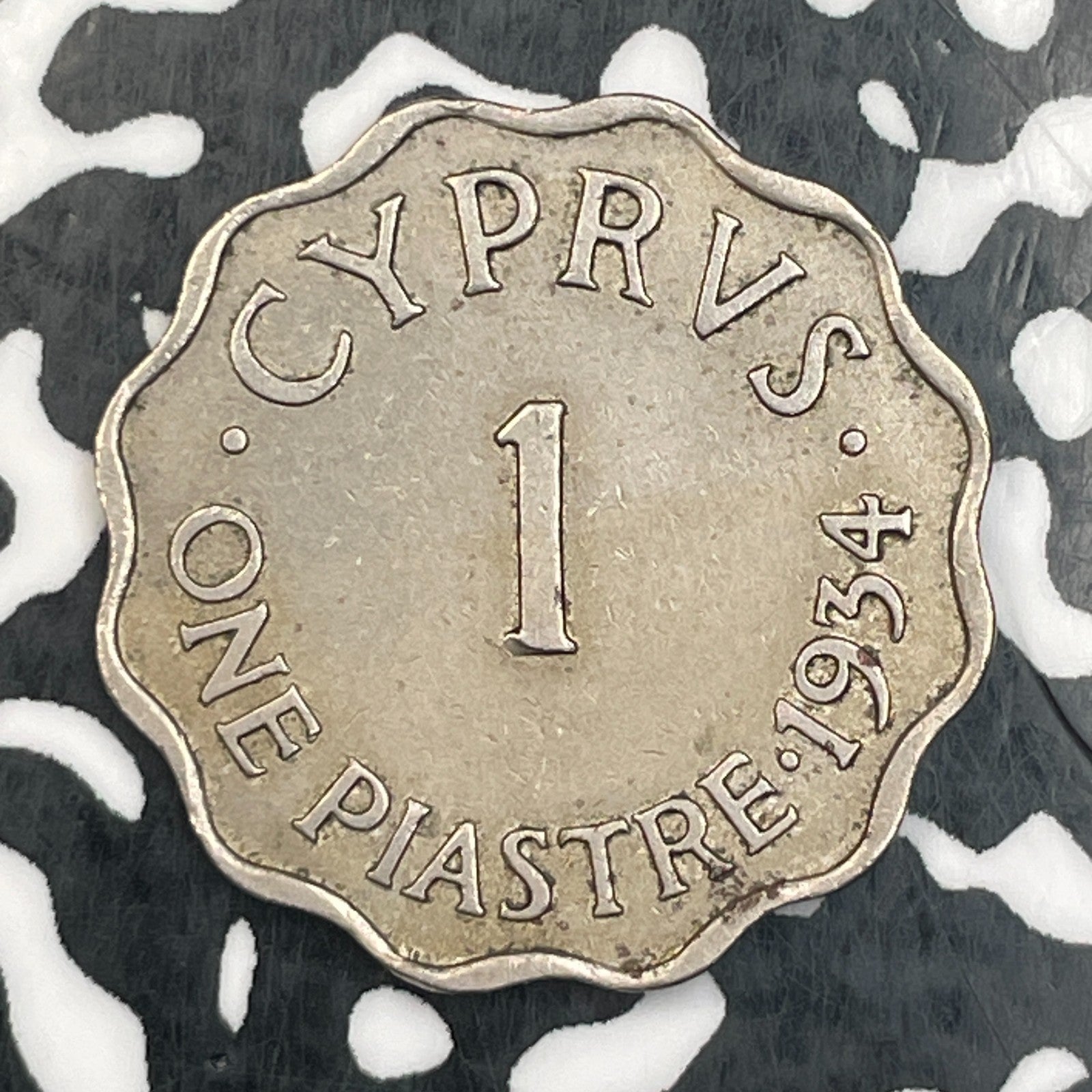 1934 Cyprus 1 Piastre Lot#F9919