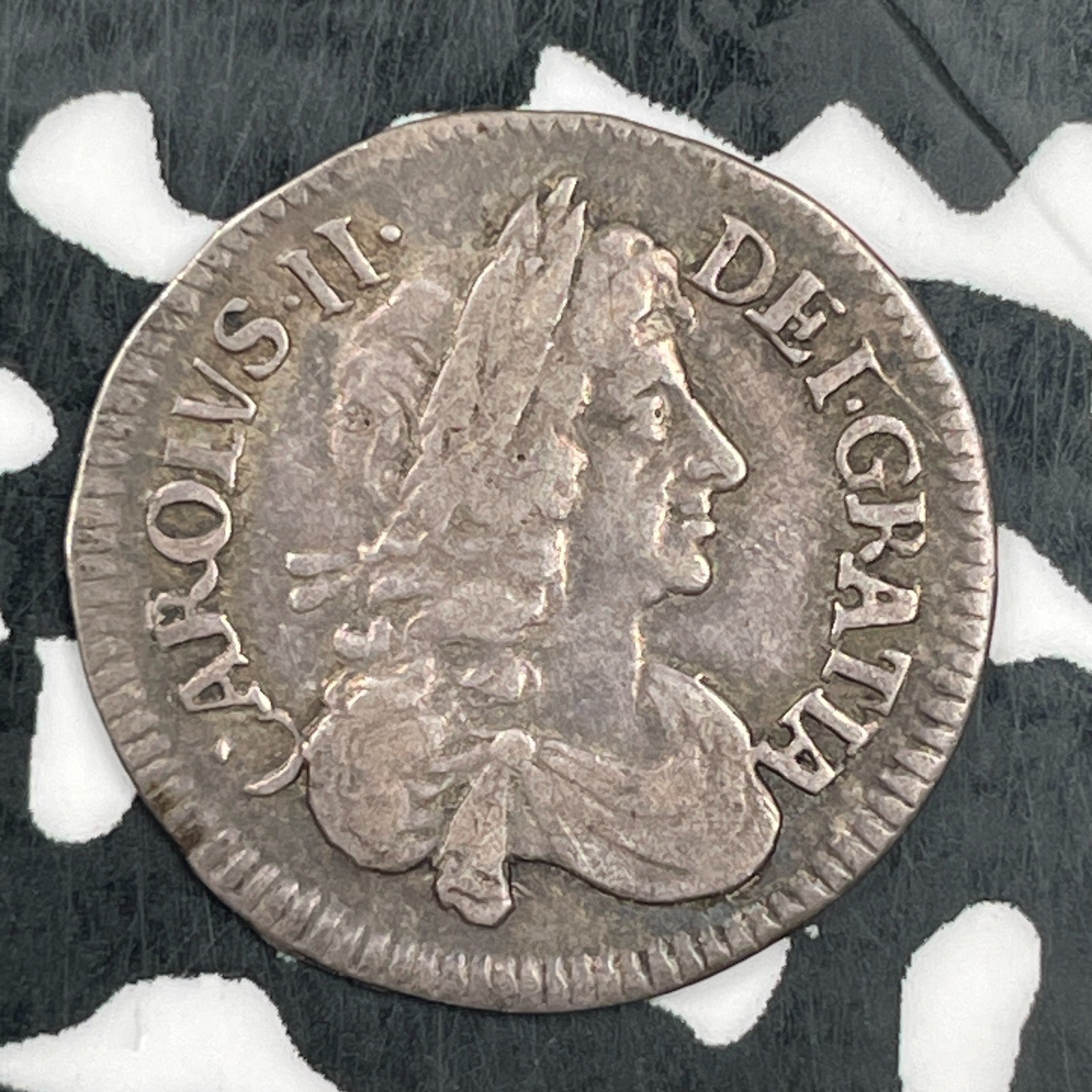 1679 Great Britain Charles II 3 Pence Lot#JM1536 Silver!