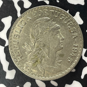 1945 Portugal 1 Escudo Lot#T5722 Nice!
