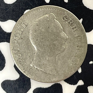 1832 Germany Baden 3 Kreuzer Lot#T5869 Silver!