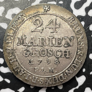 1798 Germany Brunswick-Luneburg-Calen.-Hann. 24 Mariengroschen Lot#JM7735 Silver