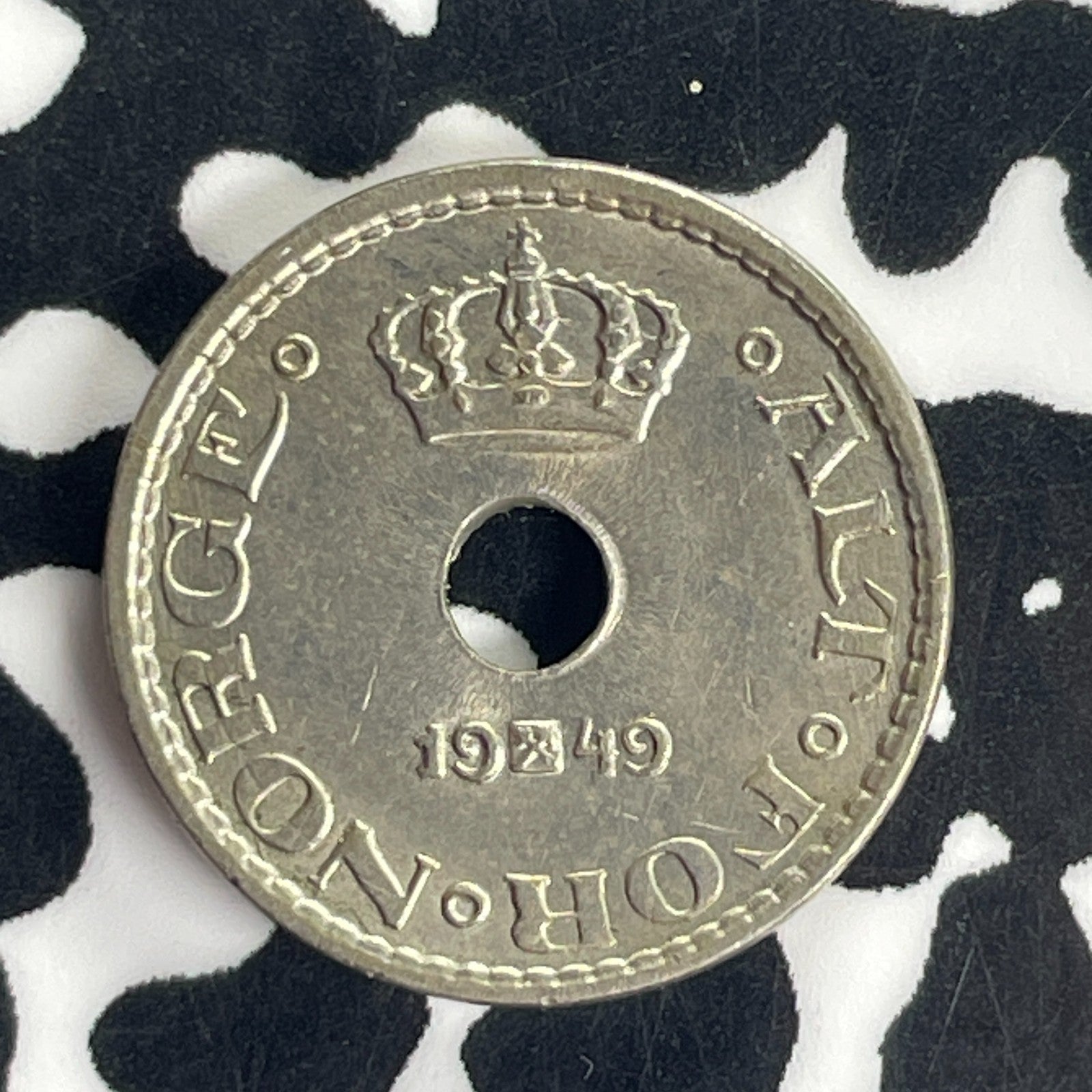 1949 Norway 10 Ore Lot#T8747 High Grade! Beautiful!