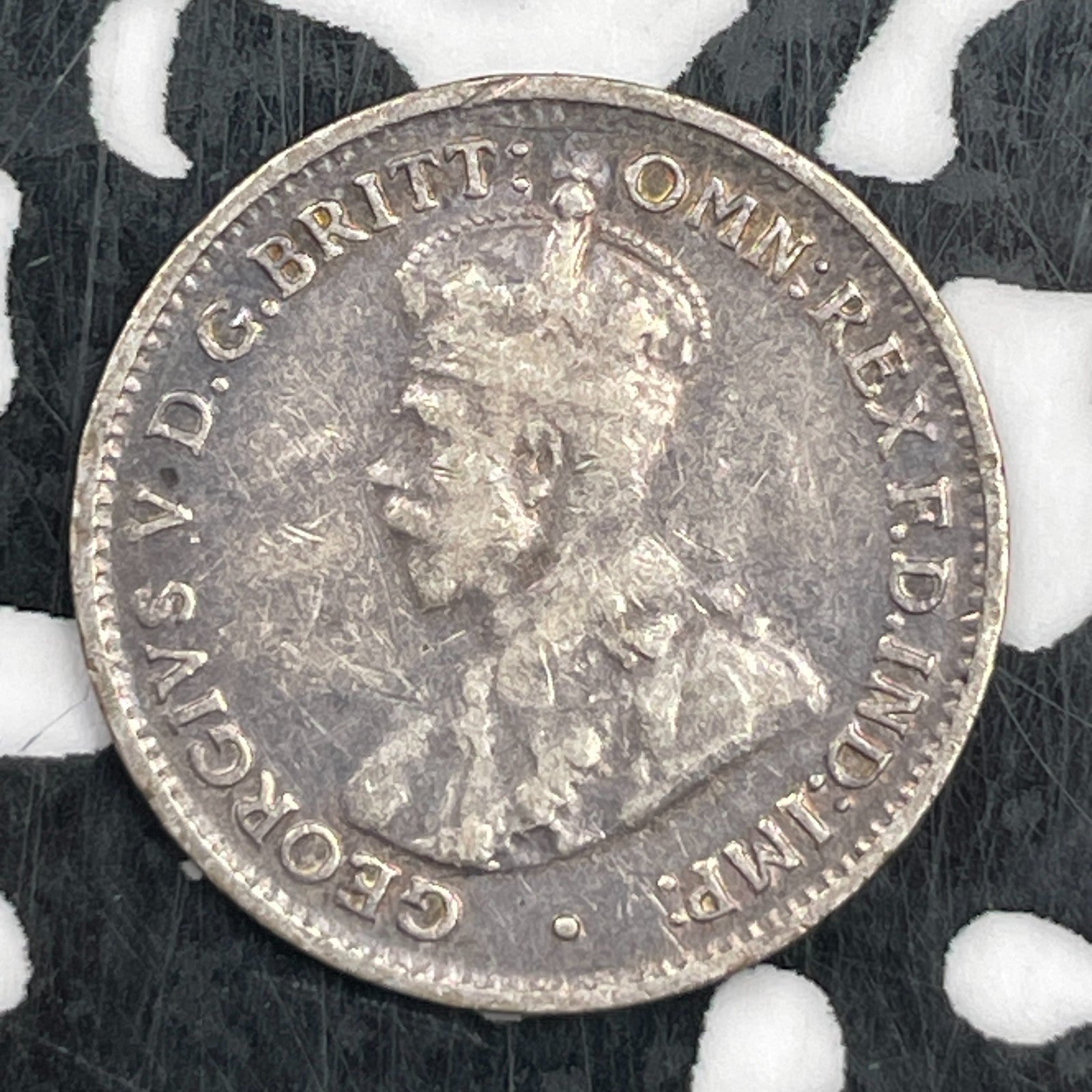 1925 Australia 3 Pence Threepence Lot#F5423 Silver!