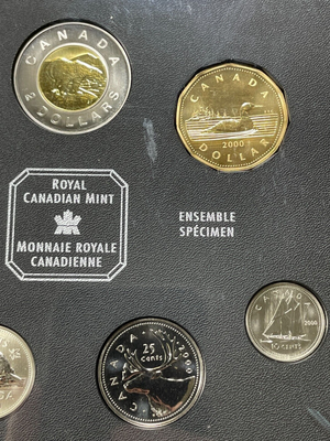 2000 Canada  7x Coin Specimen Set Lot#B2221 With Case