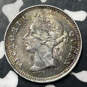 1901 Hong Kong 5 Cents Lot#E6840 Silver! High Grade! Beautiful!