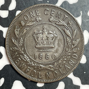 1880 Newfoundland Large Cent Lot#T2333 Round 'O' Low 'O'