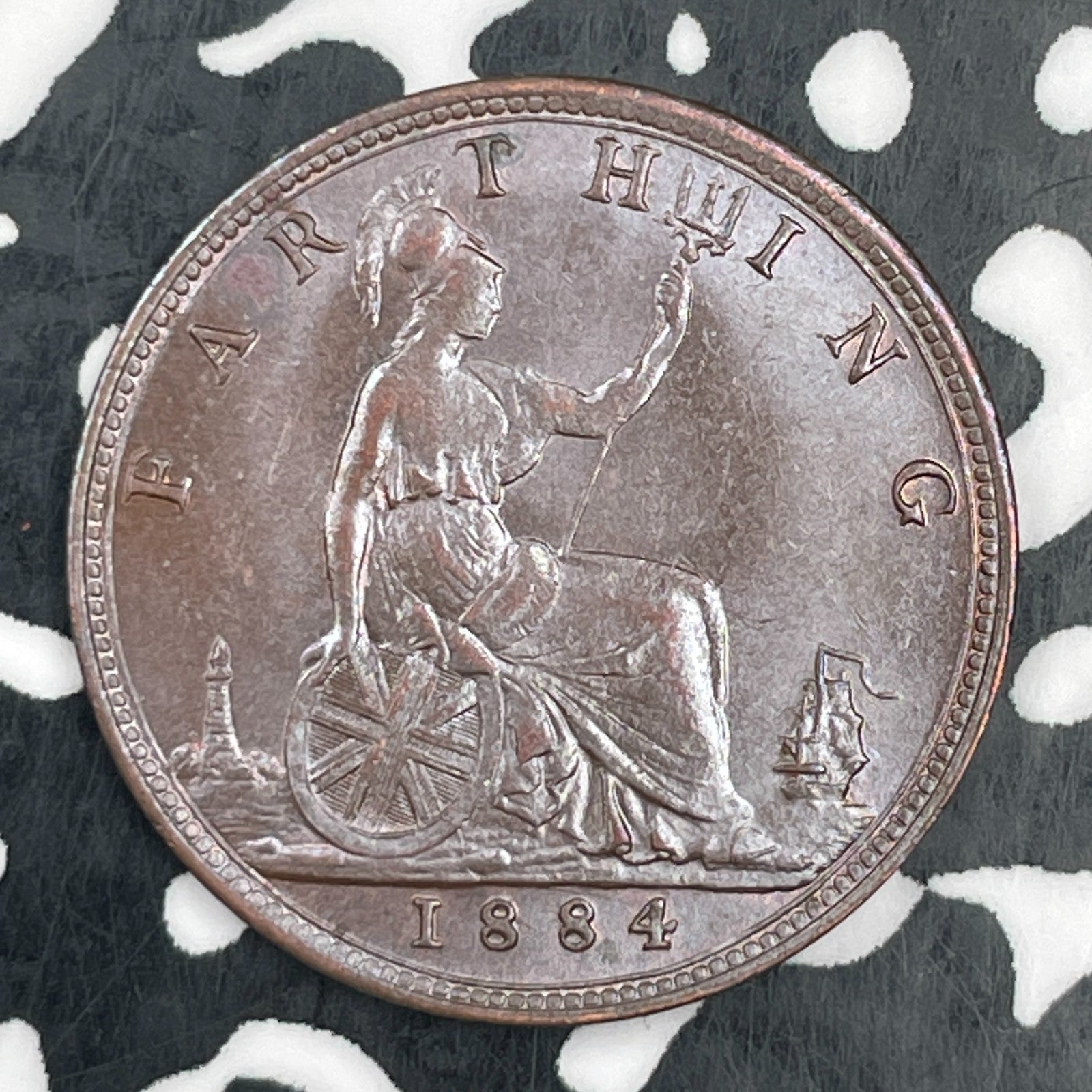 1884 Great Britain 1 Farthing Lot#F9024 High Grade! Beautiful!