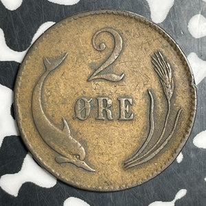 1874 Denmark 2 Ore Lot#T2781