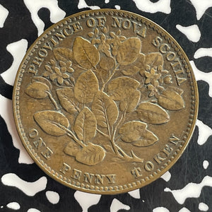 1856 Nova Scotia 1 Penny Token Lot#T7736 Nice!